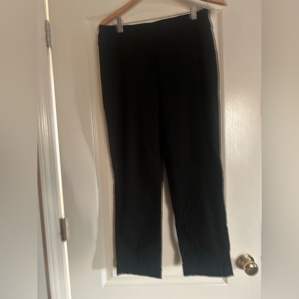 Tribal Black Pull-on Pants with cuffed ankle